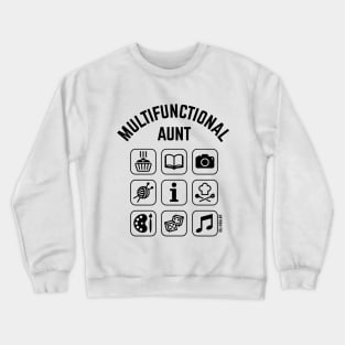 Multifunctional Aunt (9 Icons) Crewneck Sweatshirt